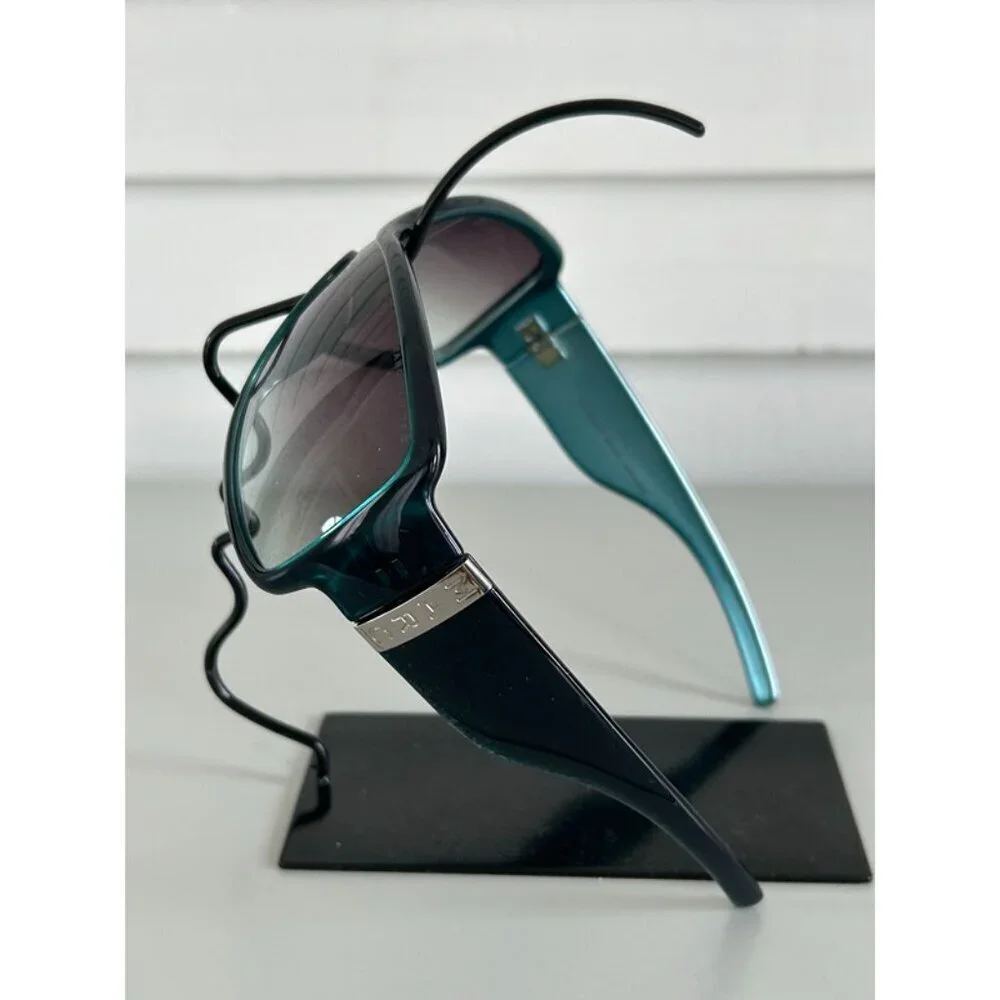 Marc Jacobs MMJ020/N/S Women's Teal Black Gradient Oversized Designer Sunglasses